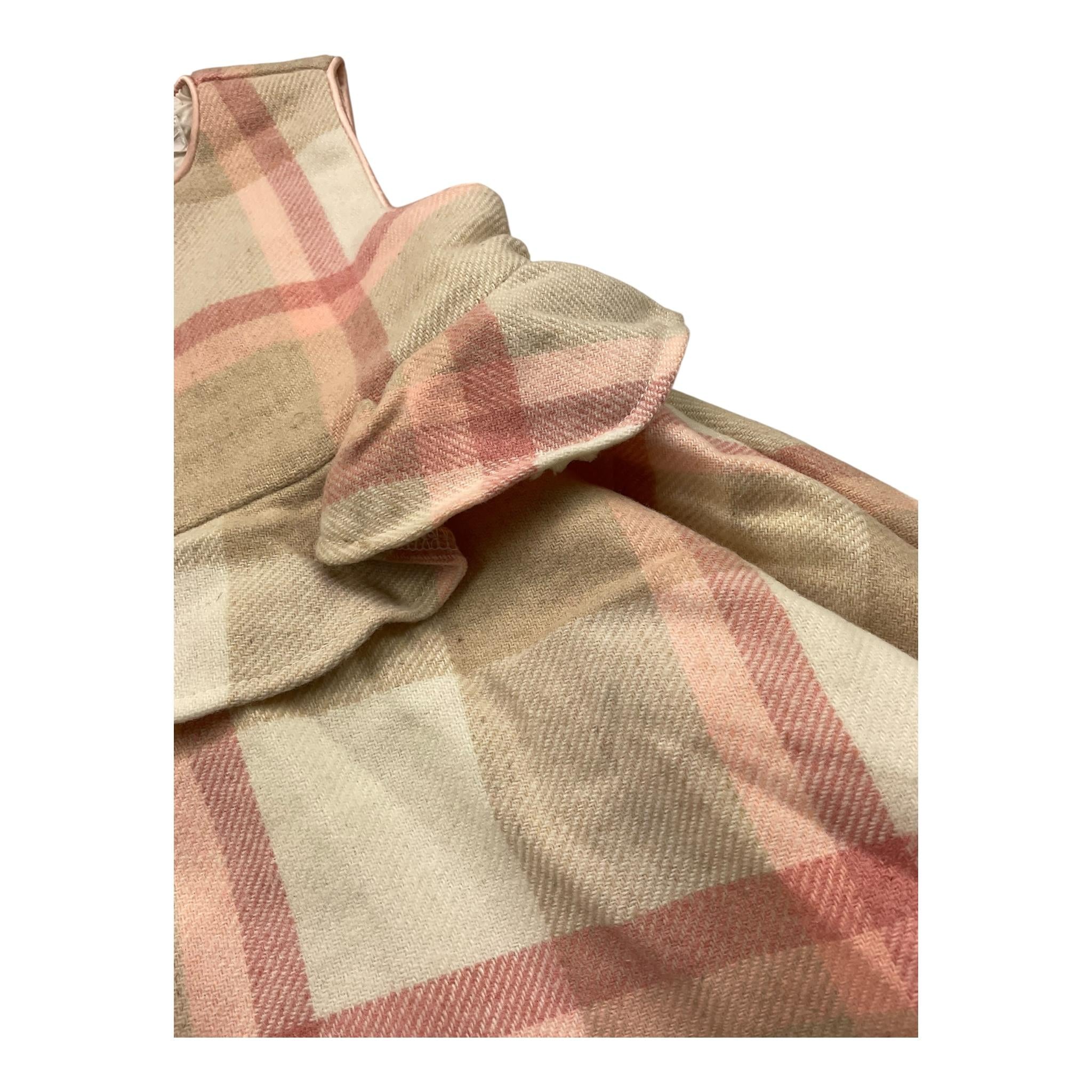 Y-CLU abito tinta unita con fantasia a quadri giromanica Bianco per Neonata YN20754 BIANCO Y-CLU 