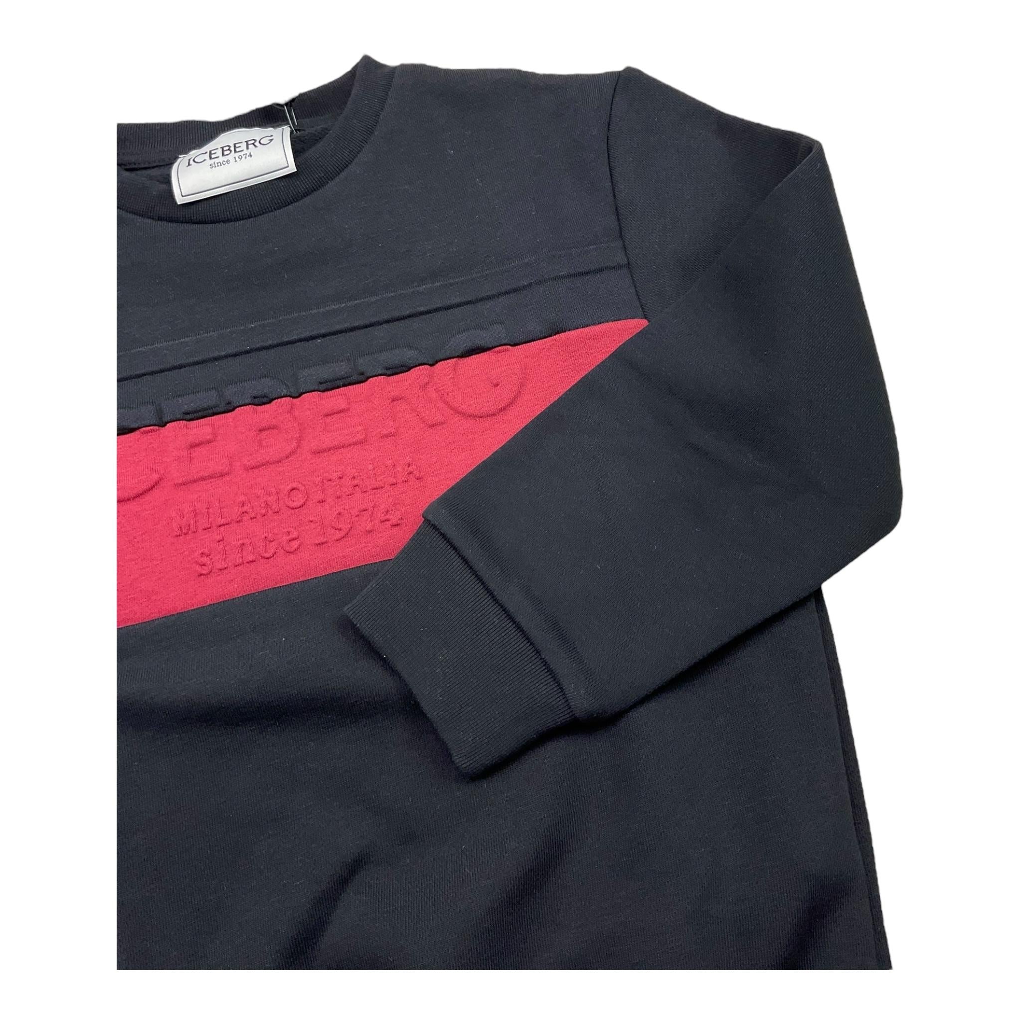 ICEBERG felpa chiusa girocollo tinta unita Nero per Bambino MFICE5330BX NERO ICEBERG 