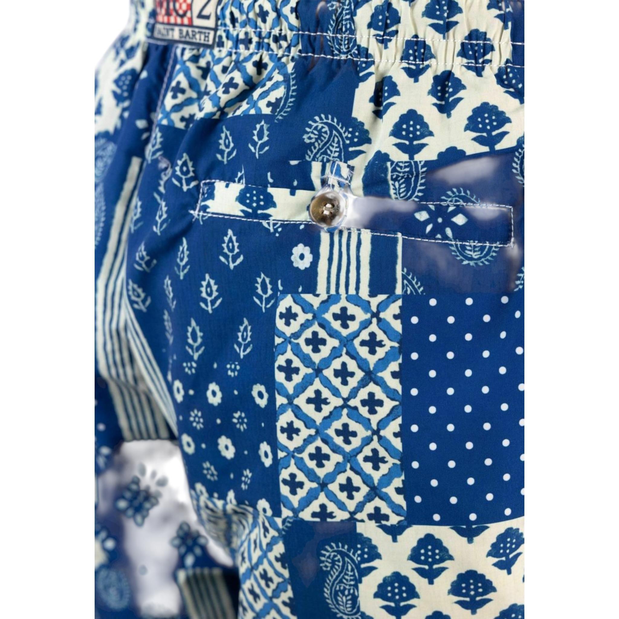 Saint Barth Costume Tinta Unita Stampa Fantasia per Bambino CAPRESEJRR BLU SAINT BARTH 