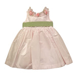 La Sartoria Dei Piccoli Abito Cerimonia Tinta Unita con Applicazioni Fiori per Neonata L030 ROSA LA SARTORIA DEI PICCOLI 