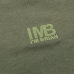 I'M BRIAN t-shirt girocollo tinta unita con logo Verde per Bambino TS3142J VERDE I'M BRIAN 