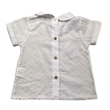 Babidu Solid Color Half Sleeve Shirt White For Baby