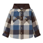 NAME.IT camicia manica lunga fantasia quadri con cappuccio Multicolor per Bambino 13237393 MULTICOLOR NAME.IT 