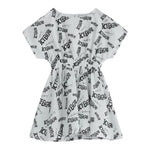 Iceberg Abito Tinta Unita Mezza Manica Logato per Bambina VSICE5160J BIANCO ICEBERG 