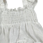 Magil Abito Tinta Unita con Arriccio per Neonata HN20004N BIANCO MAGIL 