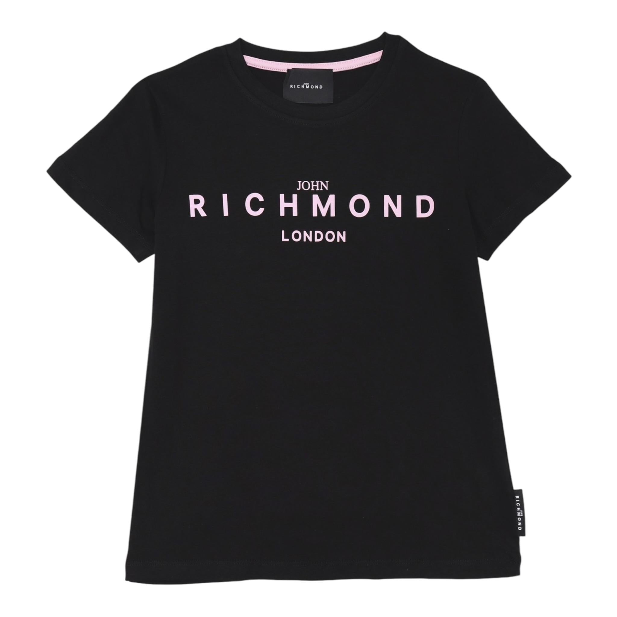 John Richmond T-Shirt Girocollo Tinta Unita con Stampa per Neonata RIP25002TSXXXXX NERO JOHN RICHMOND 