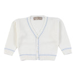 LA STUPENDERIA cardigan tinta unita con profili in contrasto Panna per Neonata WCCR61 PANNA LA STUPENDERIA 