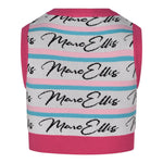 Marc Ellis Top Giromanica tinta unita con Stampa Bianco per Bambina JMJTP01201X BIANCO MARC ELLIS 
