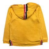 Name.It Yellow Solid Color Zip Up Hoodie For Baby Girl