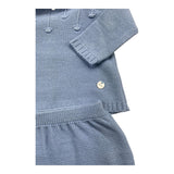 Valentina Bebes 2 Piece Set Solid Color Baby Girl Light Blue T-Shirt
