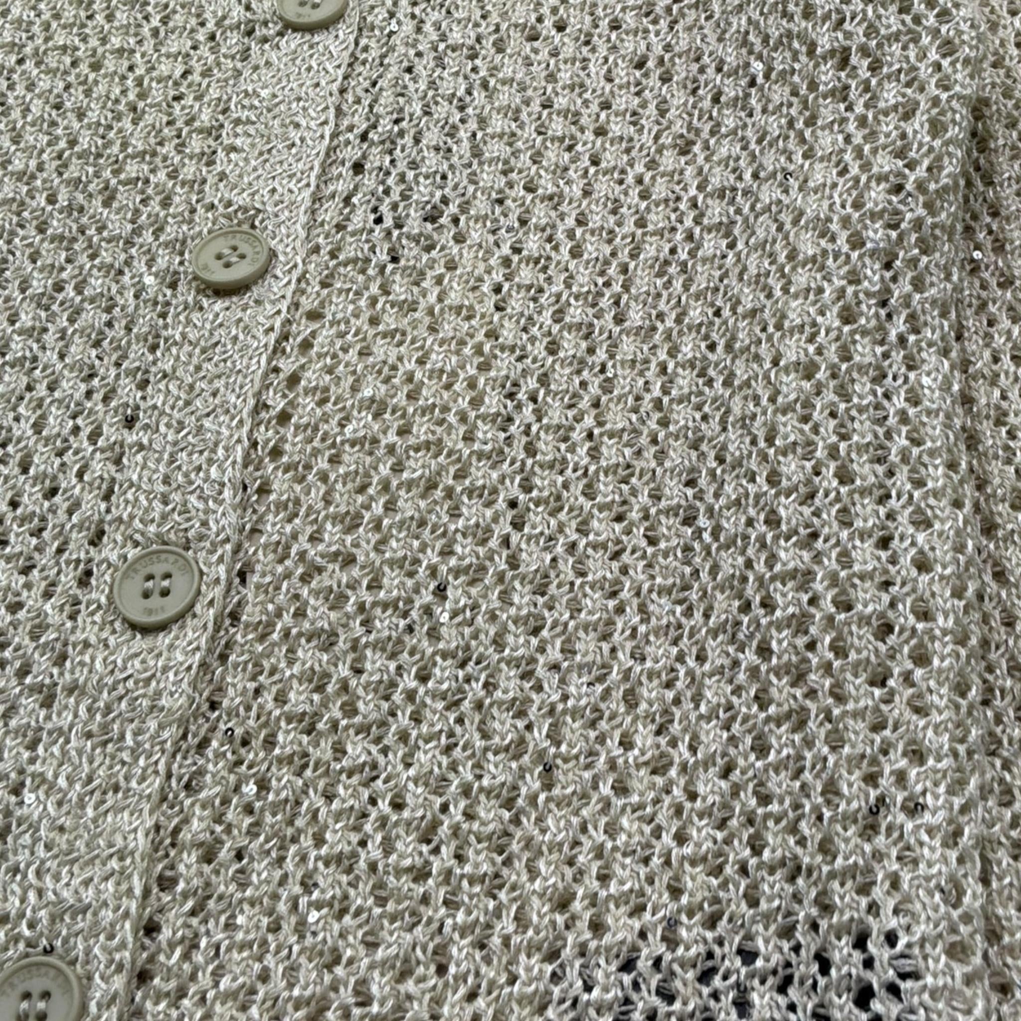 Trussardi Cardigan Tinta Unita con Paillettes per Bambina TGP26090CD BEIGE TRUSSARDI 