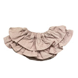 Baby Gi Solid Color Culotte With Pink Frills For Newborn