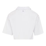 Dou Dou Plain Crop Shirt With White Pocket For Girls
