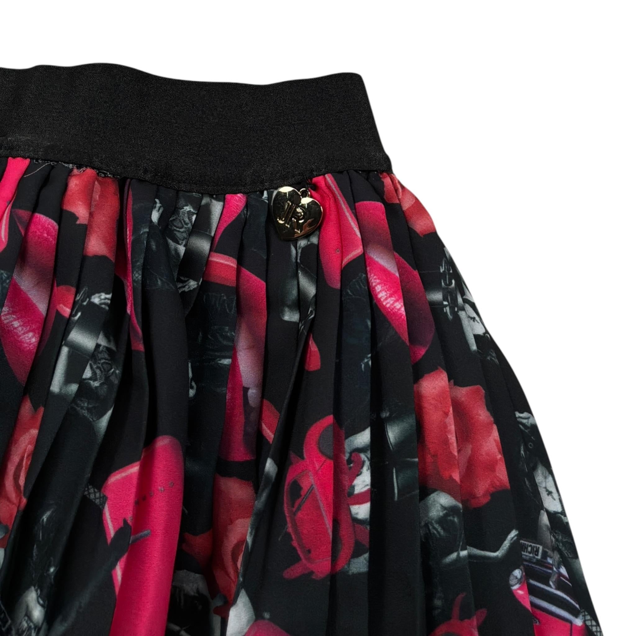 John Richmond Gonna tinta unita con Stampe Nero per Bambina RGP24013GO NERO JOHN RICHMOND 