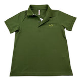 Sun68 Polo Mezza Manica Tinta Unita con Logo per Bambino A35315 VERDE SUN68 