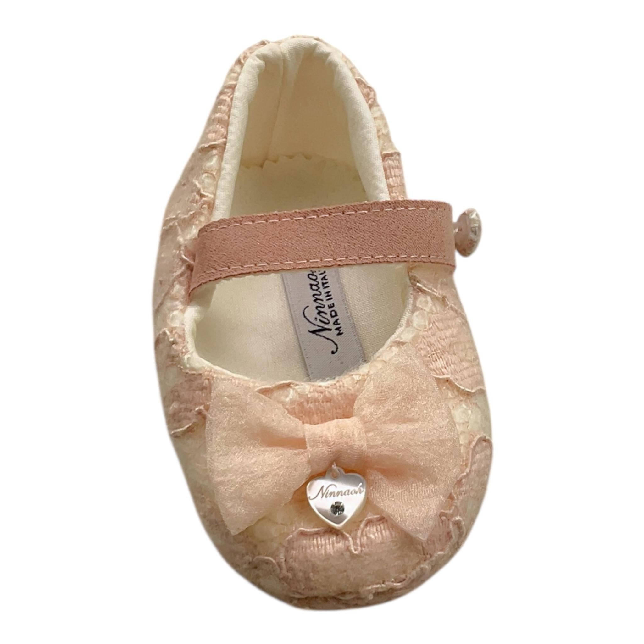 Ninnaoh Ballerina Tinta Unita con Ricami per Neonata IL16123 ROSA NINNAOH 
