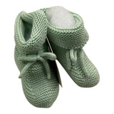 Paz Rodriguez Solid Green Baby Booties