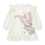 MONNALISA abito tinta unita con stampa Bianco per Neonata 39D900 BIANCO MONNALISA 