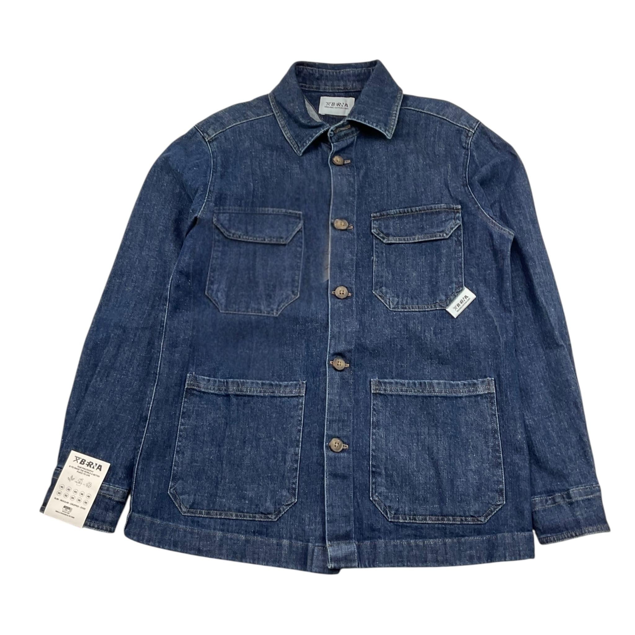 Berna Camicia In Denim Tinta Unita con Bottoni per Bambino 23099 BLU BERNA 