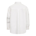 Simonetta Camicia Tinta Unita con Logo per Bambina SW5A40 BIANCO SIMONETTA 