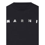Marni T-Shirt Girocollo Tinta Unita con Stampa per Bambina M01317X BLU MARNI 