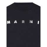 Marni T-Shirt Girocollo Tinta Unita con Stampa per Bambina M01317X BLU MARNI 