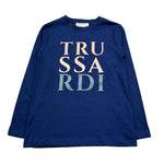 Trussardi Shirt Girocollo Tinta Unita con Logo per Bambino TGP26015TS BLU TRUSSARDI 