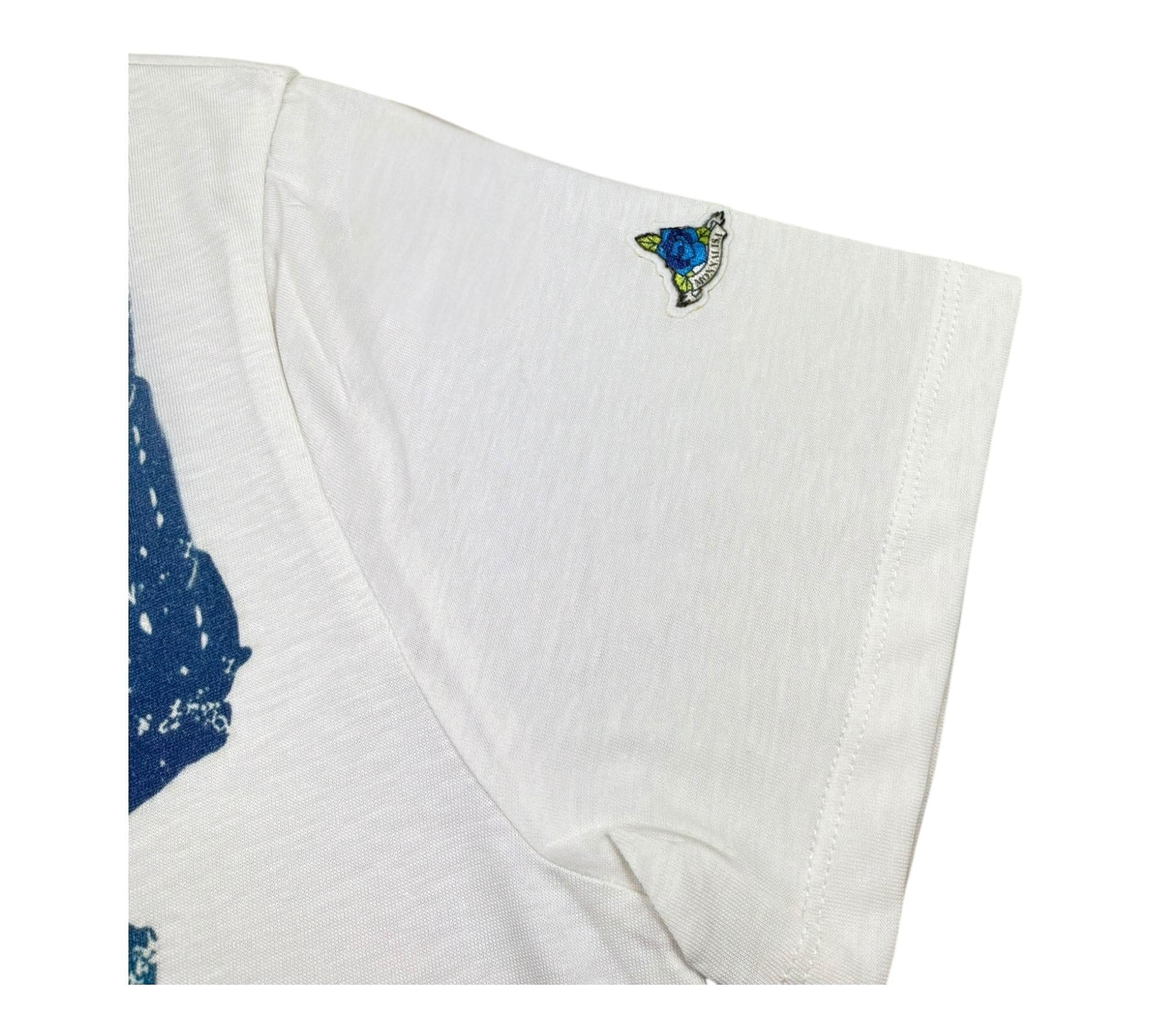 Monnalisa T-Shirt Girocollo Tinta Unita con Stampa per Bambino 253611 BIANCO MONNALISA 