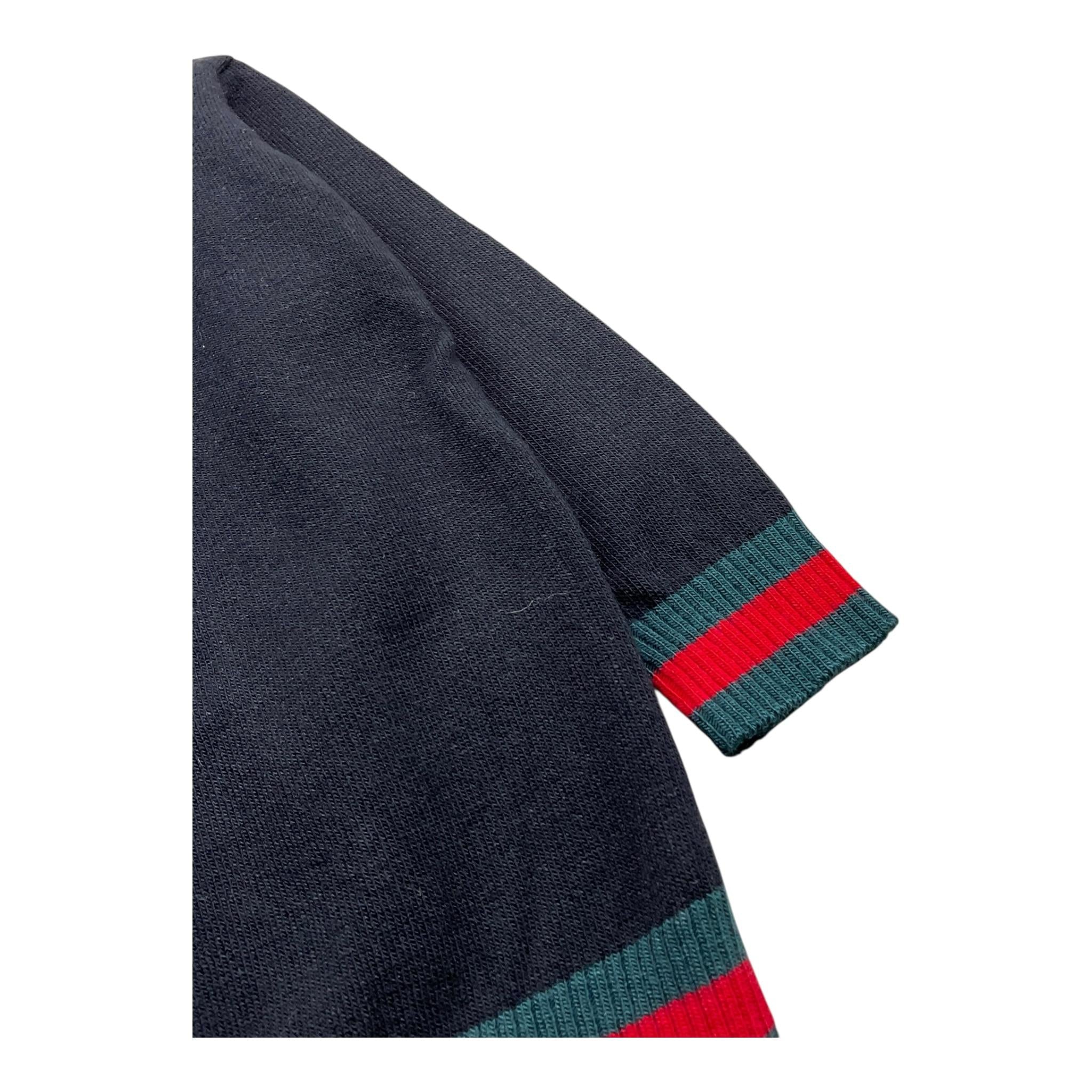 VICTOR DJARD maglia girocollo tinta unita con stampa Nero per Neonato MAG1223N NERO VICTOR DJARD 