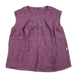 The Owl Solid Color Red Sleeveless Shirt For Girls