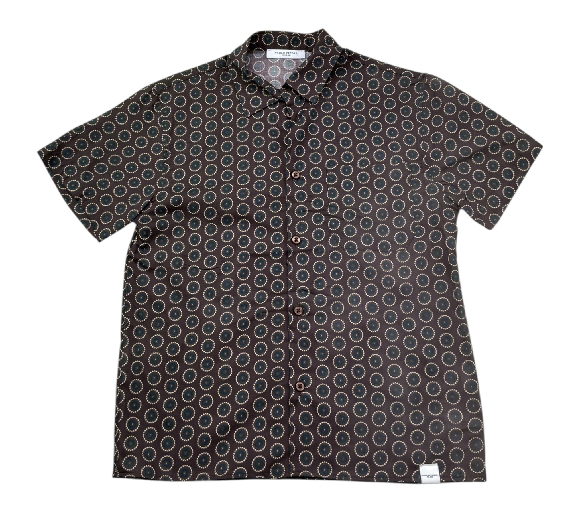 Paolo Pecora Camicia Mezza Manica Tinta Unita per Bambino PP4289 MARRONE PAOLO PECORA 