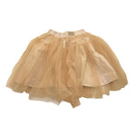 @MADILLY gonna tinta unita con tulle e elastico in vita Beige per Bambina 01892 BEIGE @MADILLY 