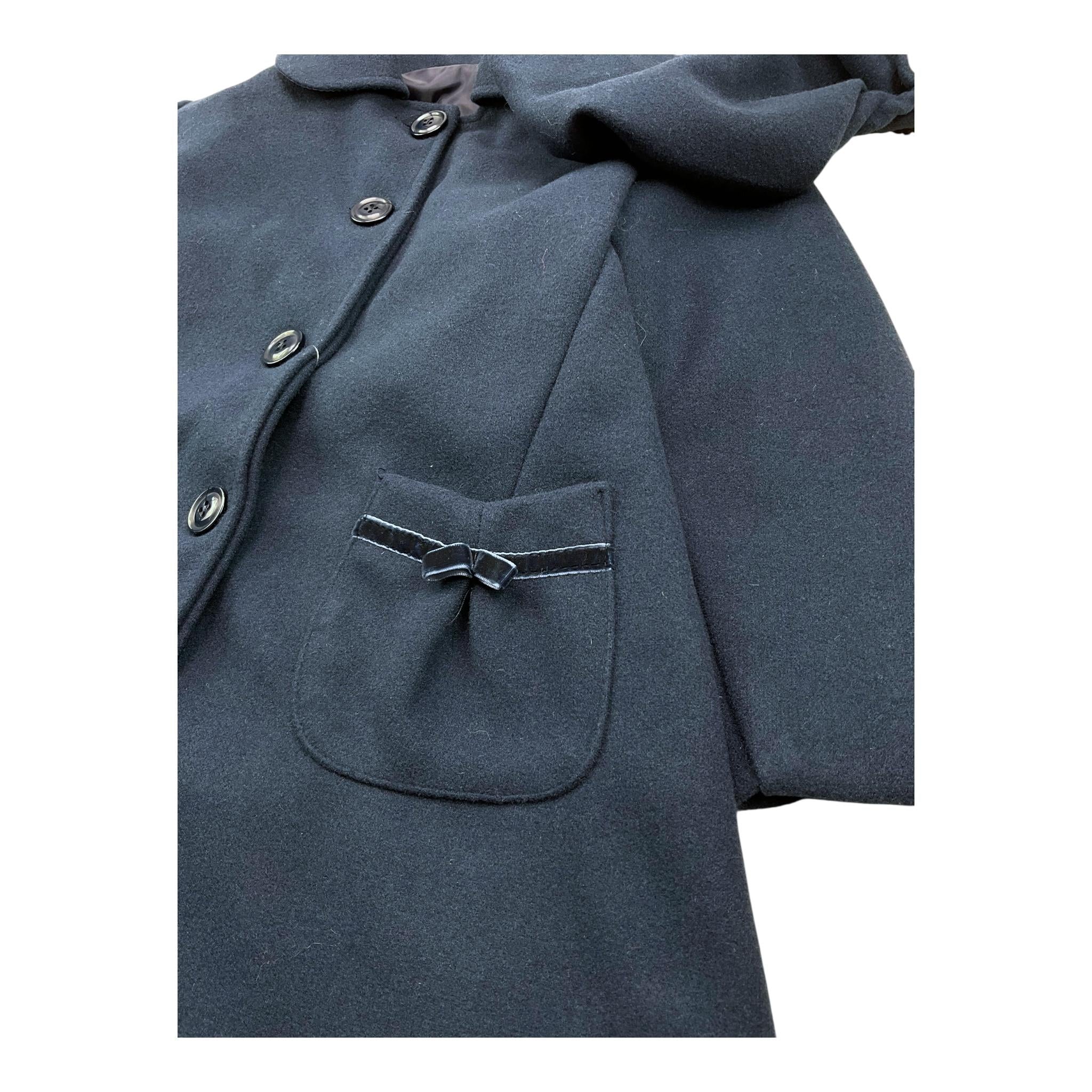 AZZURRA cappotto tinta unita con cappello Blu per Bambina 2419B BLU AZZURRA 