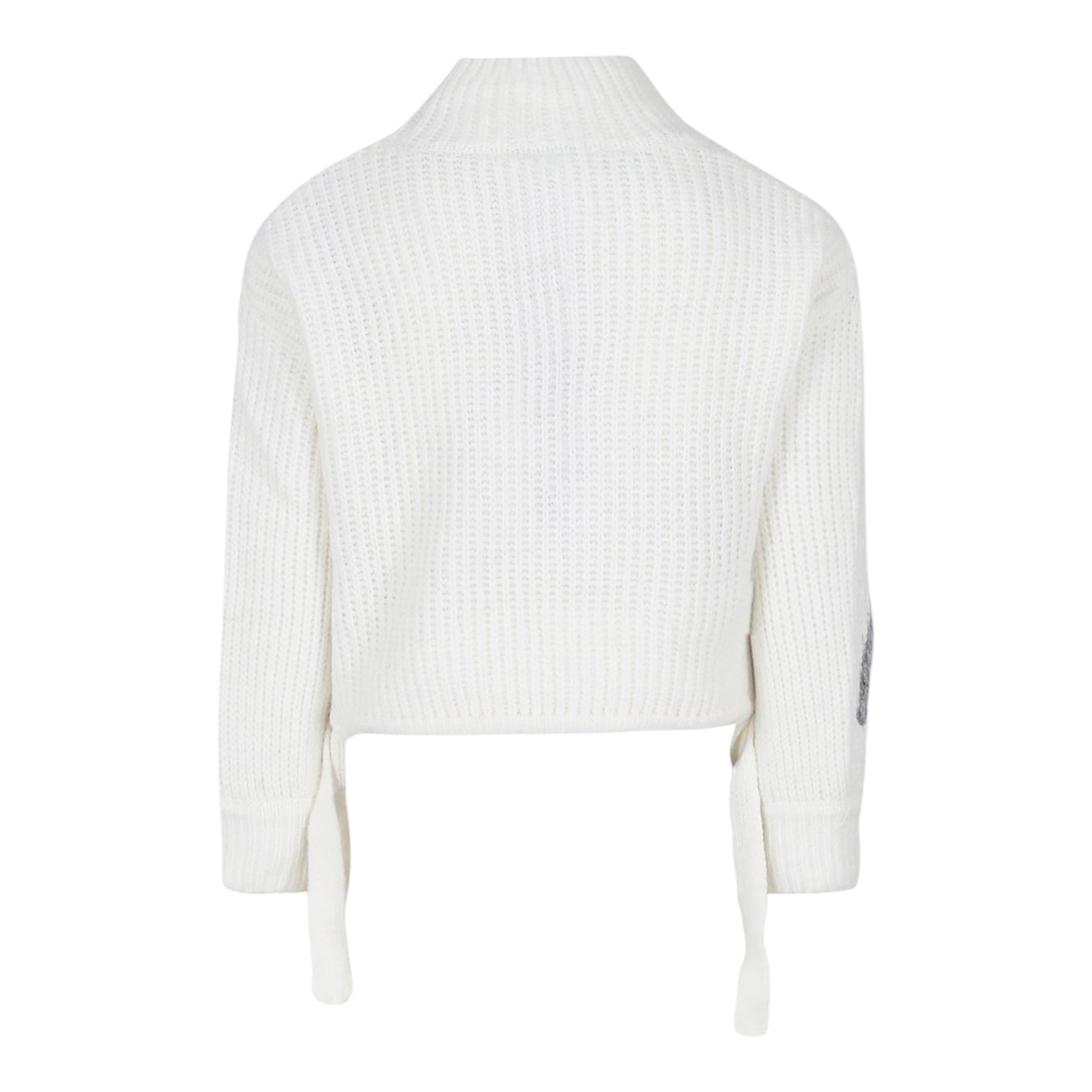 MSGM maglia girocollo tinta unita con stampa logo Panna per Bambina F4MSJGTN113 PANNA MSGM 