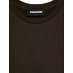 Dsquared2 T-Shirt Girocollo Tinta Unita con Stampa per Bambino DQ2478 VERDE DSQUARED2 