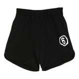 Maison Margiela Bermuda In Solid Color Sweatshirt With Contrast Print Black For Boys