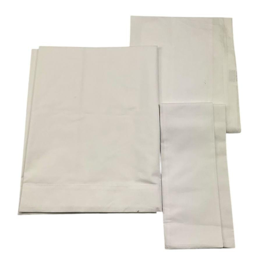LE BEBE' set 3 pezzi lenzuola tinta unita cn ricami Bianco per Neonata LB6G6032 BIANCO LE BEBE' 