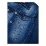 Diesel Giubbino In Denim Tinta Unita per Bambino 00J4QC BLU DIESEL 