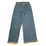 Eleventy Jeans Plain Palazzo Model Light Blue For Girls