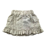 Bamboom+Babies Solid Color Perforated Skirt With Sand Embroidery For Newborn