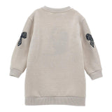 MONNALISA abito felpa girocollo tinta unita manica lunga luex Beige per Bambina 19D901 BEIGE MONNALISA 
