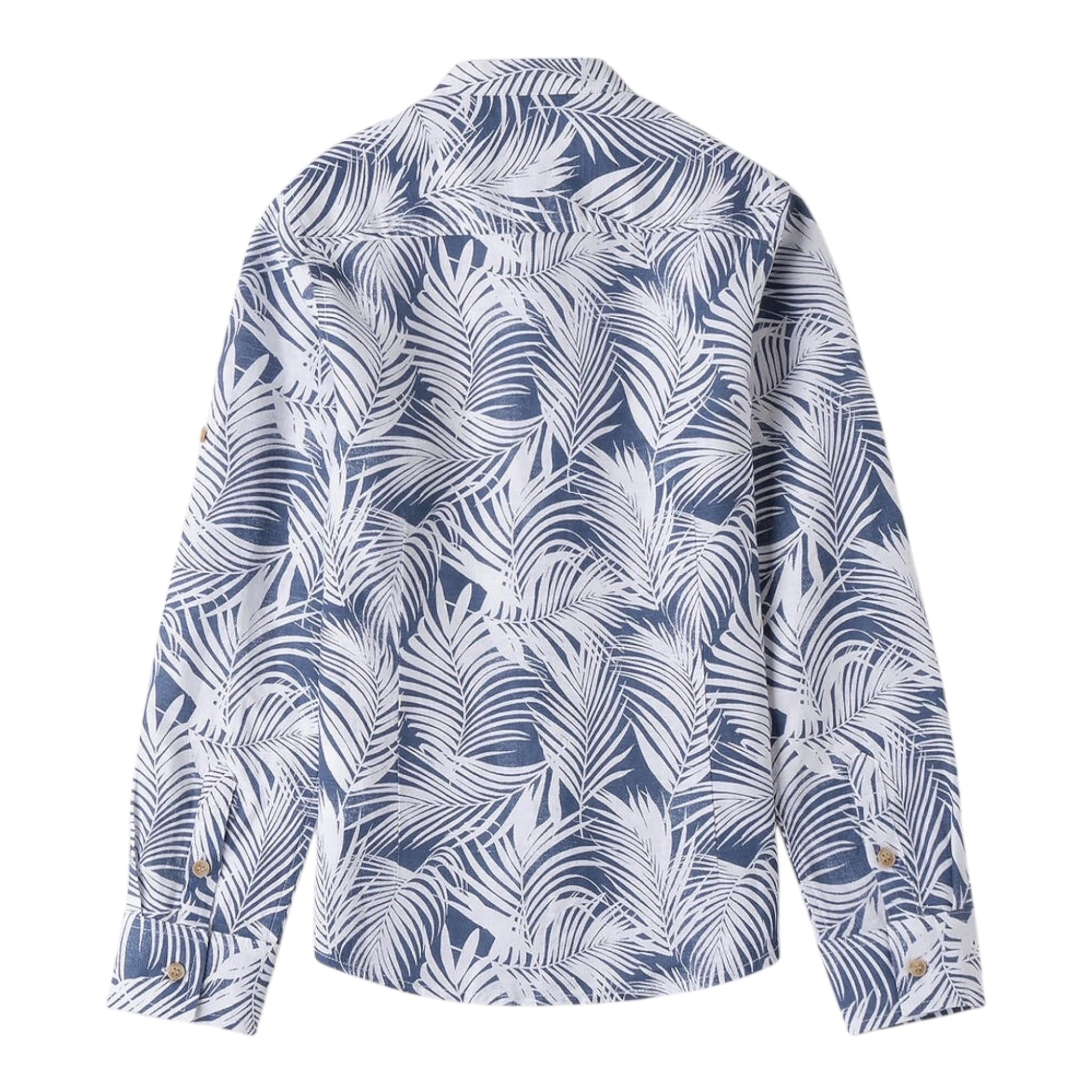 Sarabanda Camicia Manica Lunga Tinta Unita Stampa Fantasia per Bambino 0B722 BLU SARABANDA 