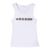 Gucci Canotta Girocollo Tinta Unita con Logo per Bambino 808717 BIANCO GUCCI 