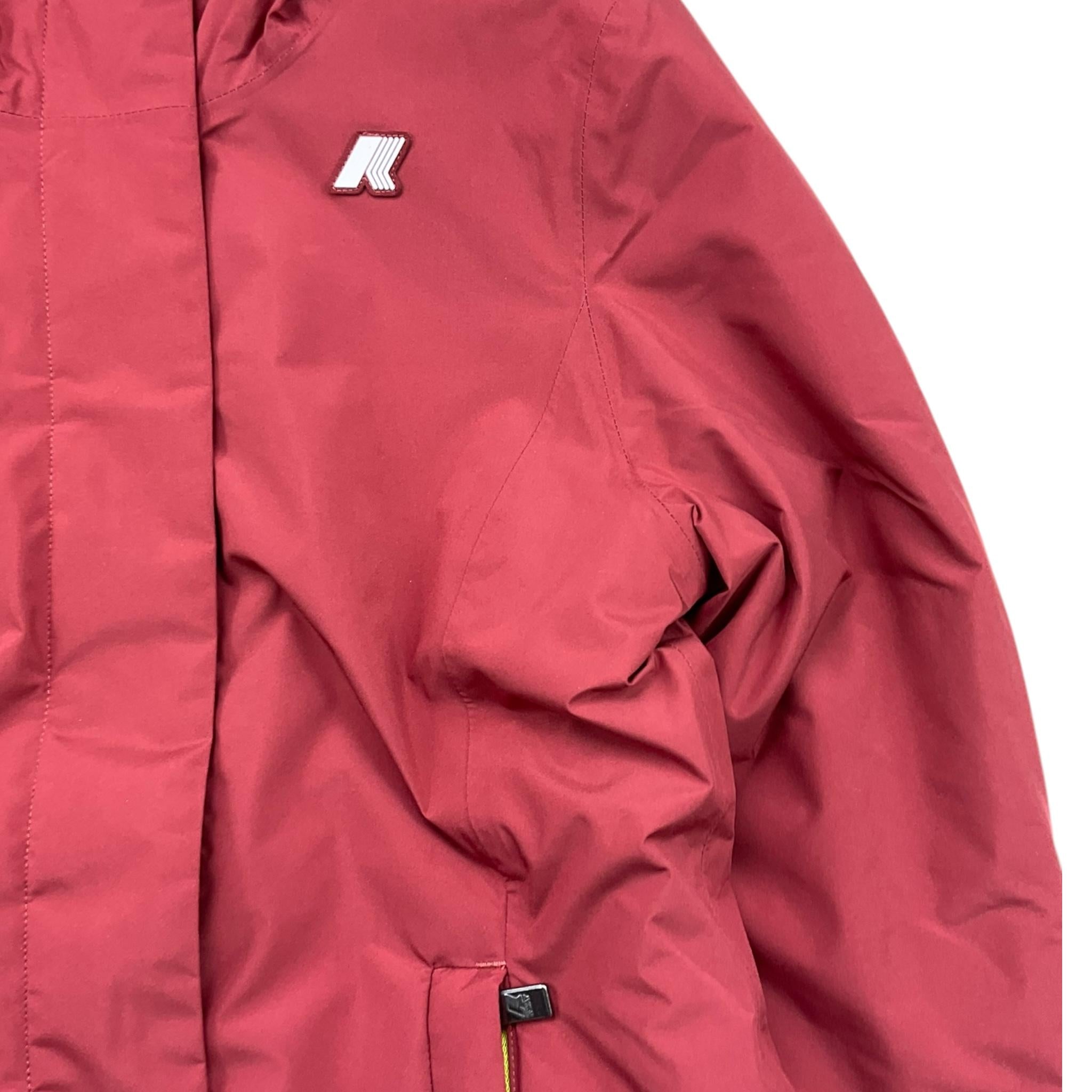 K-WAY giubbino tinta unita con zip e cappuccio Bordeaux per Bambino K41383W BORDEAUX K-WAY 