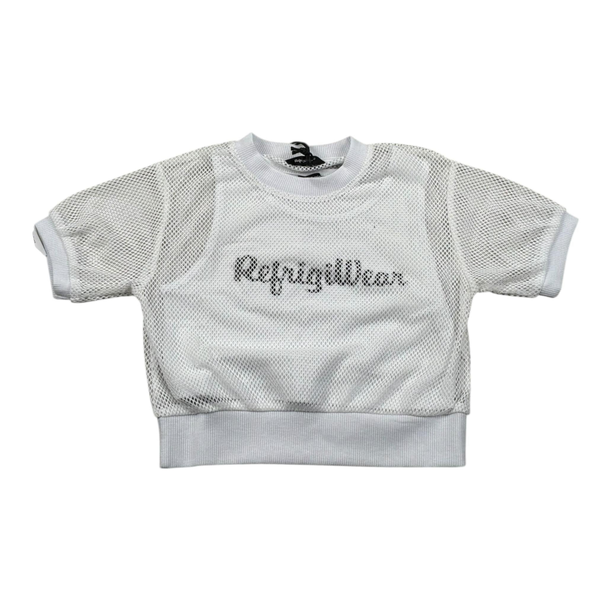 Refrigiwear T-Shirt Girocollo Tinta Unita Trafrato per Bambina 344MRFJS25 BIANCO REFRIGIWEAR 