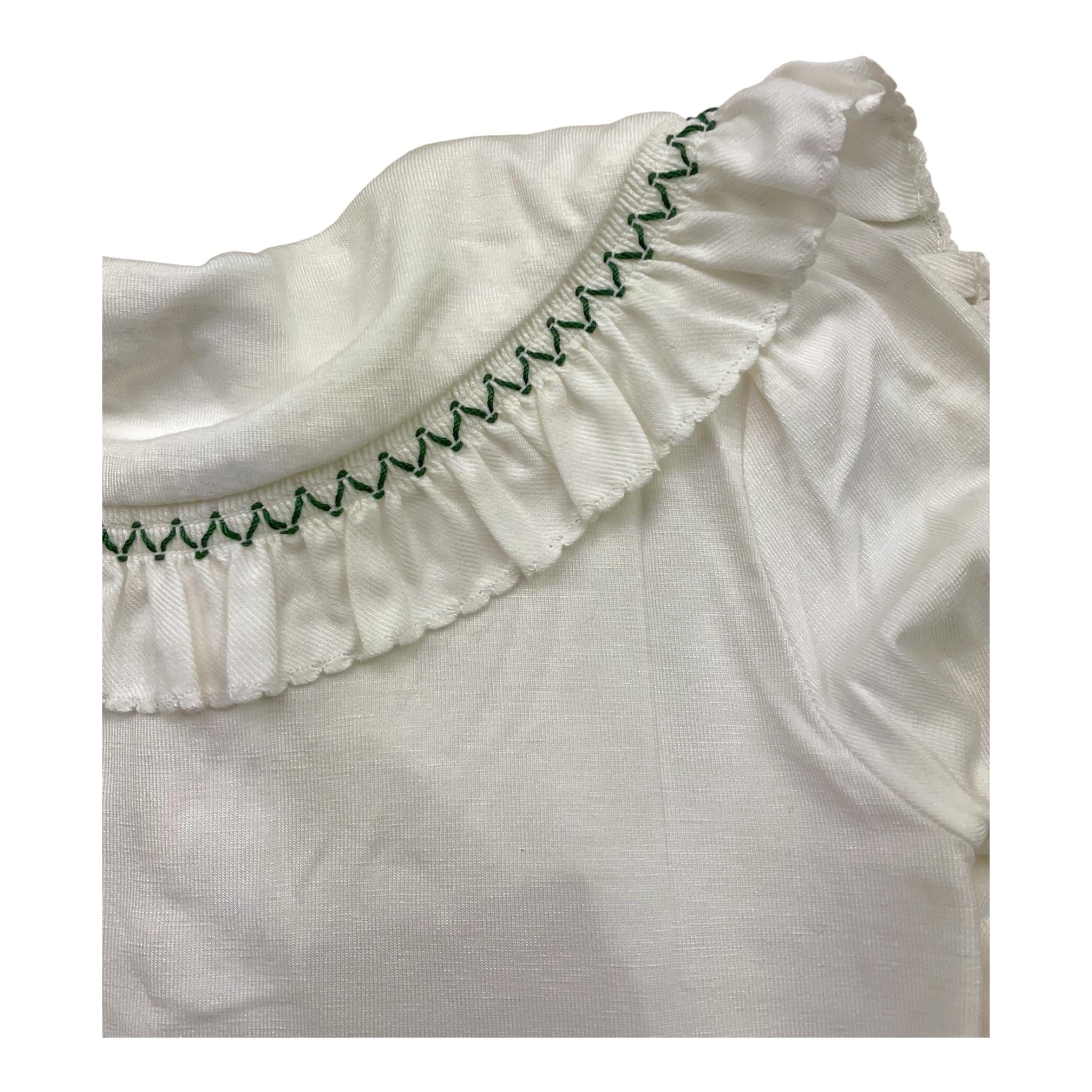 LA STUPENDERIA shirt tinta unita con colletto Bianco per Neonata TJMG42X BIANCO LA STUPENDERIA 