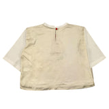 Emilio Pucci Two-Tone Crewneck T-Shirt With Contrast Print White For Girls