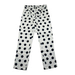 Sarabanda Pantalone Tinta Unita con Fantasia Cerchi per Bambina 0J424 BIANCO SARABANDA 