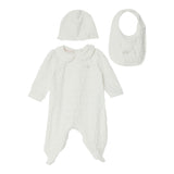 LIU JO set tutina tinta unita con cappello e bavetta in ciniglia Bianco per Neonata HF4001X BIANCO LIU JO 