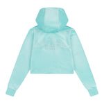 Juicy Couture Felpa Tinta Unita In Velluto con Zip E Cappuccio per Bambina JBX6500 AZZURRO JUICY COUTURE 